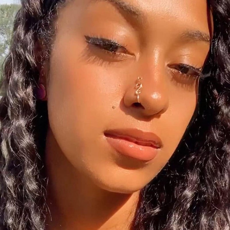 VitaCool Store Fake Nose Ring Hoop Fake Nose Stud Magnetic Septum Nose Ring Stud Stainless Steel CZ Fake Nose Piercing Stud Faux Nose Ear Lip Cuffs Non Pierced Jewelry for Women Men - Image 3